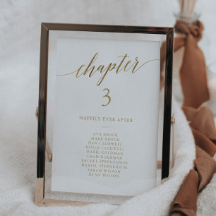 Elegante gouden boek hoofdstuk tafel zitplaats kaa kaart