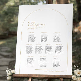 Elegante Gouden Boog 10 Tafels Welkom Zitplaats Ch Poster