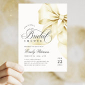 Elegante gouden boog bruids douche uitnodiging