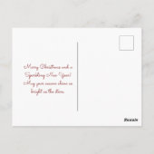 Elegante Gouden Boom Vrolijk Kerstfeest op Zwart Briefkaart (Achterkant)