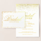 Elegante gouden bruids douche uitnodiging (Display)