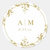 Elegante Gouden Bruiloft Favor Labels (Voorkant)