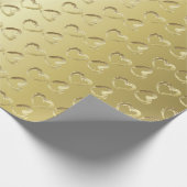 Elegante gouden bruiloft harten cadeaupapier (Hoek)