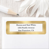 Elegante gouden bruiloft retour adres labels (Insitu)