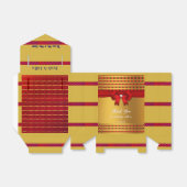 Elegante gouden bruiloft viering bedankdoosjes (Uitgevouwen)