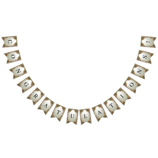 Elegante gouden  Bunting Flag Vlaggetjes (Alle)