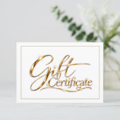Elegante gouden cadeaubon sjabloon | Luxe (Staand voorkant)