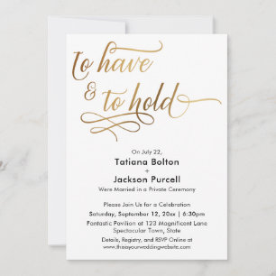 Elegante Gouden Calligrafie Om Te Hebben en Te Hou Kaart