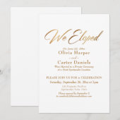 Elegante Gouden Calligrafie Wij Zijn Gevlucht Ontv Kaart (Voorkant / Achterkant)