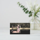 Elegante gouden Confetti,  naaimachine Visitekaartje (Staand voorkant)