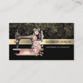 Elegante gouden Confetti,  naaimachine Visitekaartje (Voorkant)