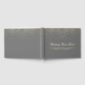 Elegante gouden Confetti Stippen bruiloft Gastenboek (Volledig)