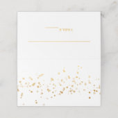 Elegante gouden Confetti trouwkaarten (Buitenkant ongevouwen)