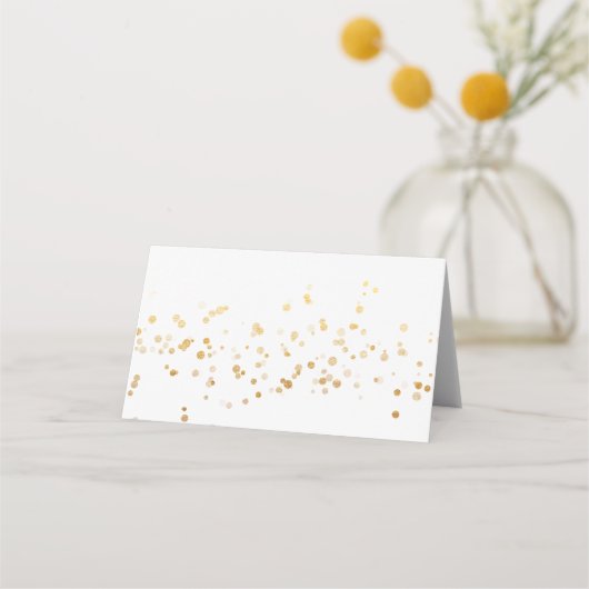 Elegante gouden Confetti trouwkaarten (Voorkant)