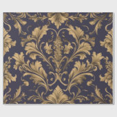 Elegante gouden Damask Cadeaupapier (Vlak)
