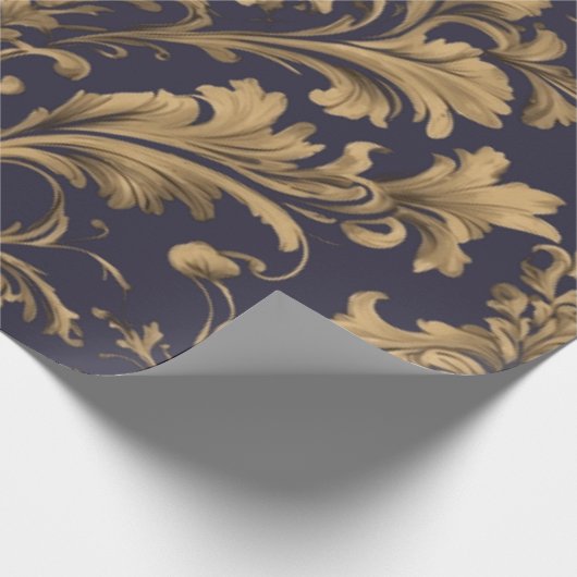 Elegante gouden Damask Cadeaupapier (Hoek)