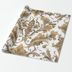 Elegante gouden  Damask Cadeaupapier