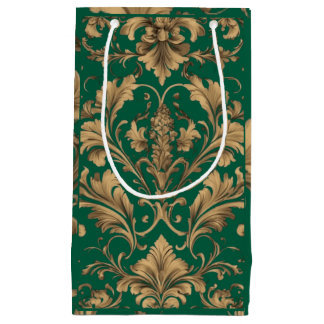 Elegante gouden Damask Klein Cadeauzakje
