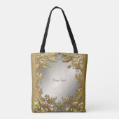 Elegante gouden decoratieve bloem tas (Achterkant)