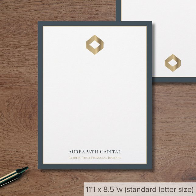 Elegante gouden diamant Logo Briefhoofd (Creator heeft geüpload)