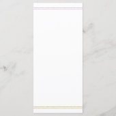 Elegante Gouden Doopmenu Kruis Programma (Achterkant)