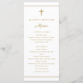 Elegante Gouden Doopmenu Kruis Programma (Voorkant)