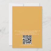 Elegante Gouden Ecru Klassieke Budget QR Code Brui Kaart (Achterkant)