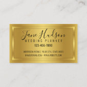 Elegante Gouden Eenvoudige Minimalistische Bewerkb Visitekaartje (Achterkant)