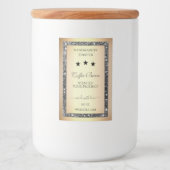 Elegante gouden effect zilveren glitter producteti voedselcontainer etiket (Voorkant)