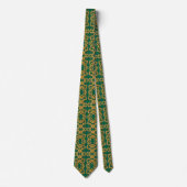 Elegante gouden en smaragdgroene stropdas (Voorkant)