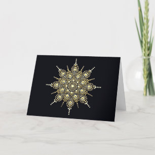 Elegante gouden en zwarte Mandala Blank Note Kaart