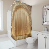 Elegante gouden feestboog luxe huwelijksgeschenk douchegordijn