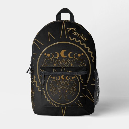 Elegante gouden filigraan vlinders. bedrukte rugzak (Voorkant)