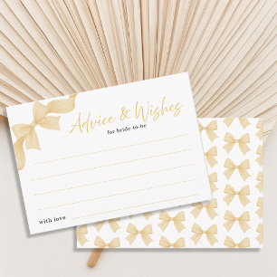 Elegante Gouden Flirt Boog Advies- en Wenskaart Informatiekaartje