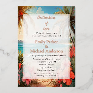 Elegante gouden folie bruiloft uitnodiging