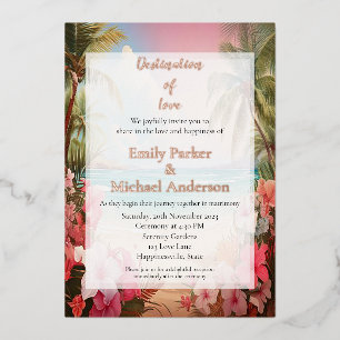 Elegante gouden folie bruiloft uitnodiging