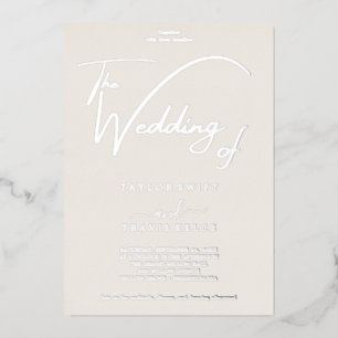 Elegante gouden folie ivoor bloeiende bruiloft folie uitnodiging