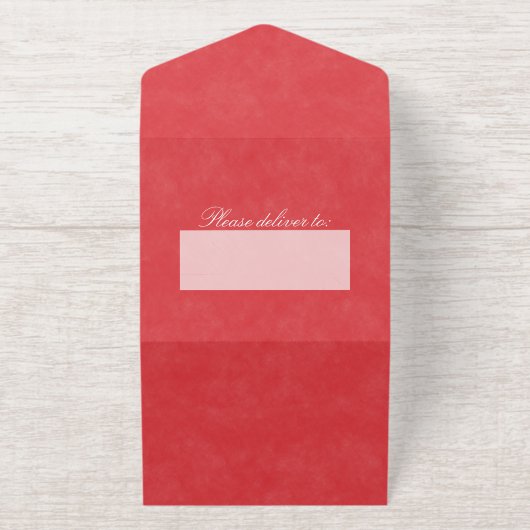 Elegante gouden folie maretak bruiloft all in one uitnodiging (Buiten)