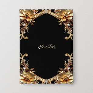 Elegante Gouden Frame Knop Button