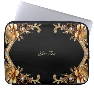 Elegante gouden frame laptophoes laptop sleeve