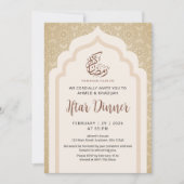 Elegante Gouden Geometrische Boog Ramadan Iftar Di Kaart (Voorkant)
