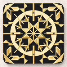 Elegante Gouden Geometrische Patroon Kunst