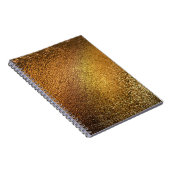 Elegante gouden glanzende lederen textuur notitieboek (Rechterzijde)