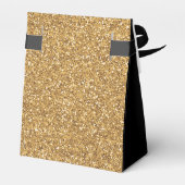 Elegante gouden glitter bruiloft bedankt bedankdoosjes (Achterkant)