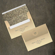 Elegante Gouden Glitter Bruiloft 