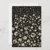 Elegante gouden glitter diamanten 50ste verjaardag kaart (Achterkant)