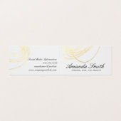 Elegante Gouden Glitter Expressieve Visitekaartjes (Buitenkant ongevouwen)