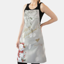Elegante Gouden Glitter Hart Sneeuwman