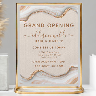 Elegante Gouden Glitter Marmer Agate Moderne Flyer