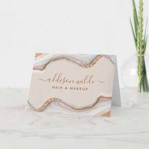 Elegante Gouden Glitter Marmer Klant Bedankkaart Kaart